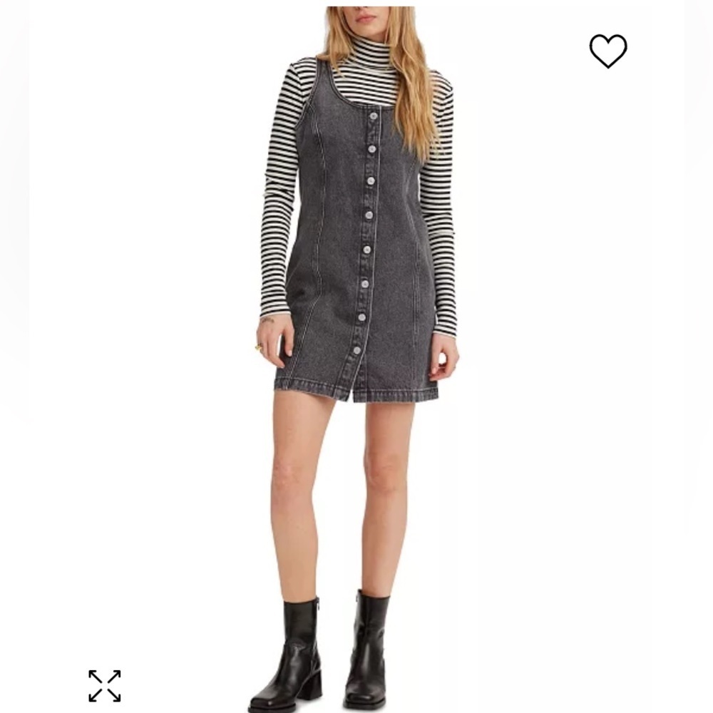 Women's Tuli Denim Front Button Fitted Mini Dress. NWT